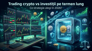 Trading crypto vs investiții pe termen lung: Ce strategie domină piața în 2026?