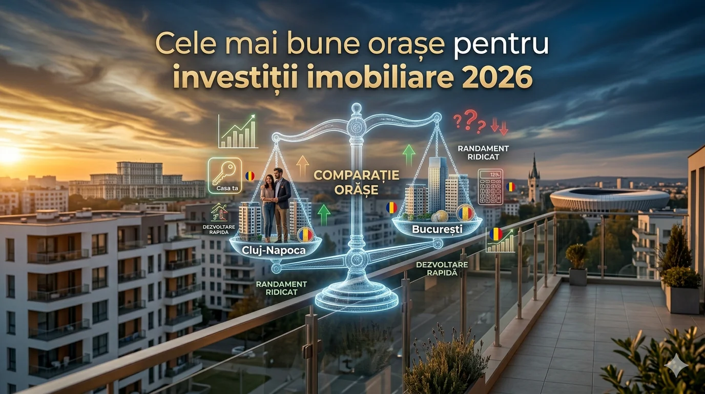 Cele mai bune orașe pentru investiții imobiliare în România în 2026 – Analiză comparativă