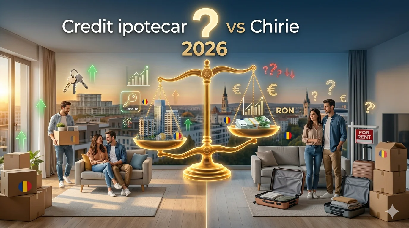 Credit ipotecar vs chirie în 2026 – Ce alegi? Analiză realistă