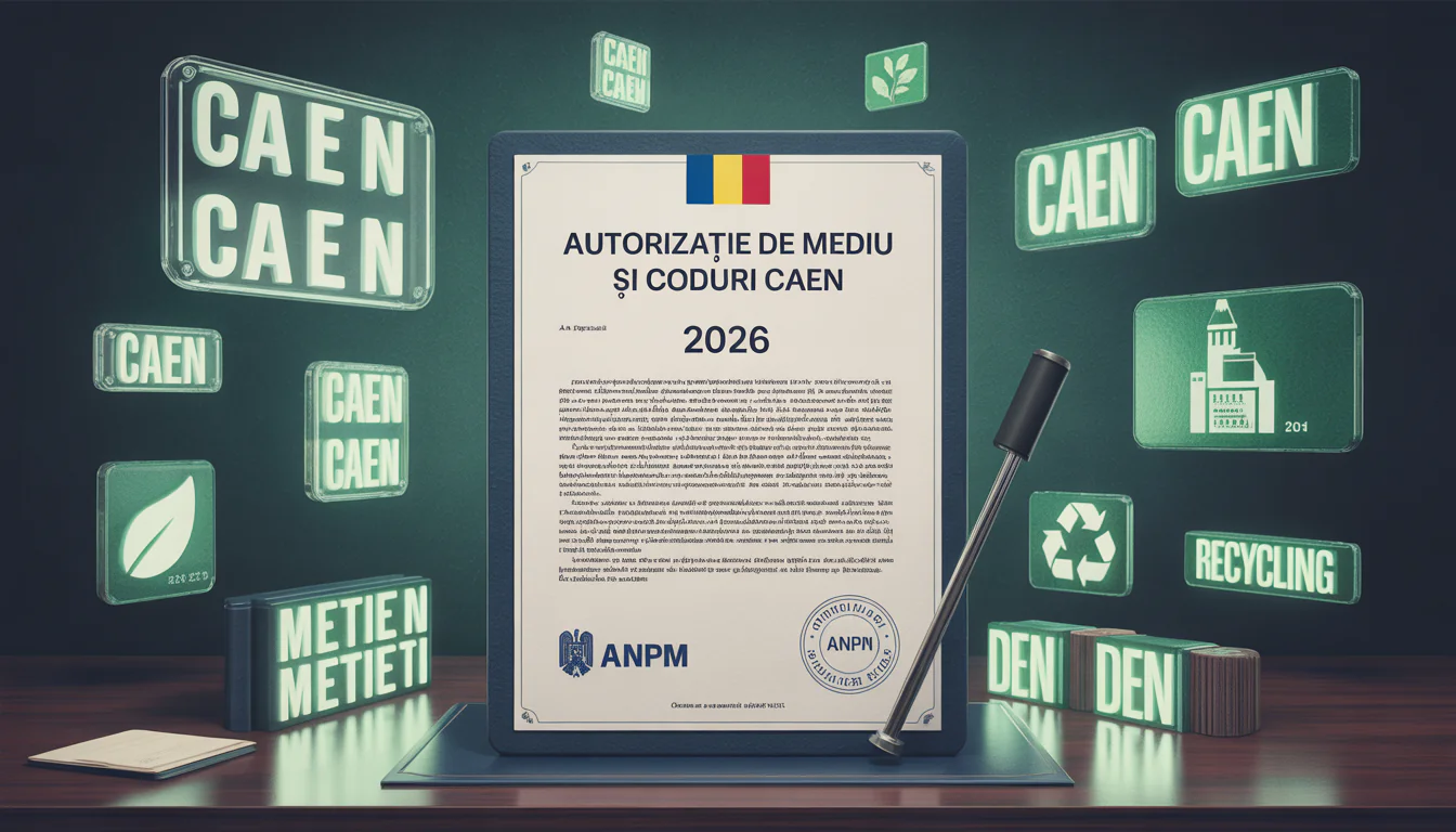 Autorizație de mediu și coduri CAEN: Ce activități necesită autorizație în 2026?
